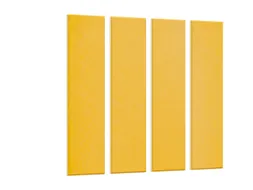Akoestische PET-vilt wandtegels 30x120cm Geel 4 Stuks