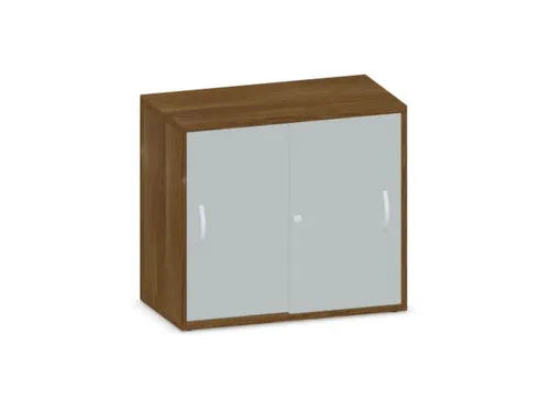 Schuifdeurkast 720x800x430mm Decor Romp Noten Decor Front Lichtgrijs