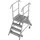 bordestrap,verrijdbaar,bordes H 1m,2x4treden m. R13-laag,aluminium