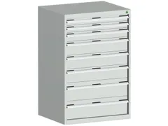 ladekast HxBxD 1200x800x750mm 8laden romp RAL7035 front RAL7035