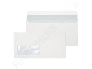 dienstenvelop venster links Raadhuis 110x220mm DL (EA5/6) wit strip - 1