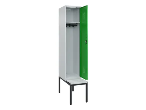 locker met bank,HxBxD 2120x400x815mm,1vak,vak B 400mm,cilinderslot