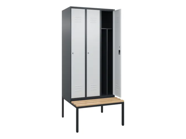 locker voor scheiding van kleding,HxBxD 2120x900x815mm,3vak