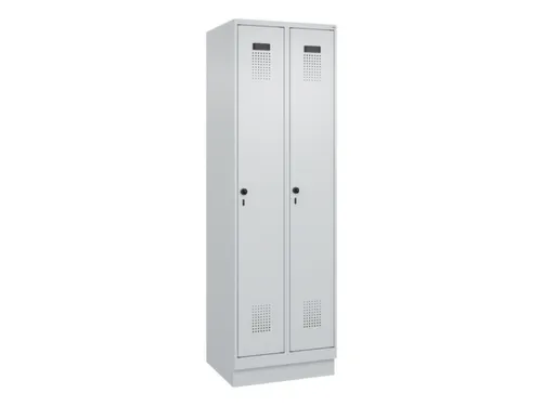 locker,HxBxD 1950x600x500mm,2vak,vak B 300mm,draaigrendel,sokkel