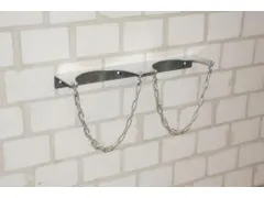 wandhouder voor gasflessen,v. 2xØ 230mm fles,HxBxD 50x600x135mm