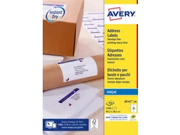 Etiket Avery J8163-100 99.1x38.1mm Inkjet Wit 1400 Stuks