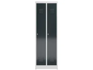 garderobekast 1800x590x500mm 2vak klink sokkel romp RAL7035 RAL7016 - 2