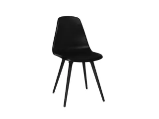 Bezoekersstoel,4Voeten Zwart,Zitschaal Kunststof Zwart - 1