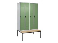 locker voor scheiding van kleding,HxBxD 2120x1200x815mm,4vak