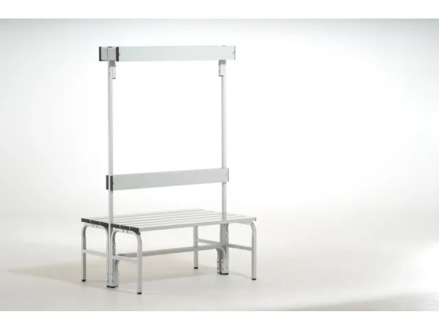 banc double HxLxP 1650x1015x725mm barres alu structure acier RAL7035