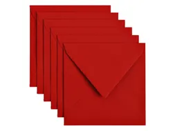 Envelop Papicolor 140x140mm rood pak à 6 stuks