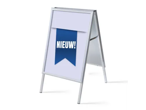 Stoepbord A1 complete set met print "NIEUW" Blauw