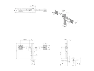 Viewgo modular monitorarm bureau 220 wit - 8