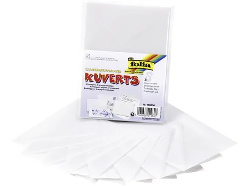 Envelop Folia A6 115gr set à 8 stuks transparant