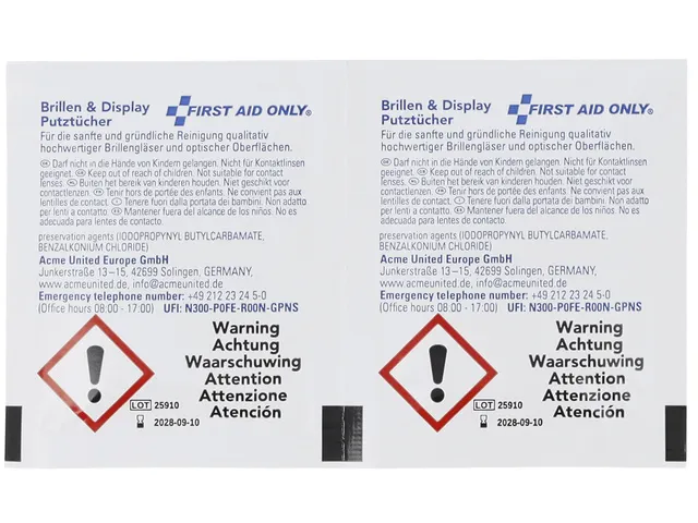Brillendoekjes First Aid Only pak à 50 stuks