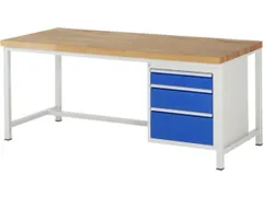 werkbank,HxBxD 840-1040x2000x900mm,beukblad,draagverm. 1250kg,4voeten