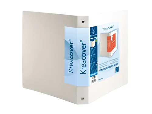 Ringmap A4 Maxi 4 ringen 30mm Personaliseerbaar PP Wit Kreacover