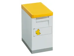 Afvalbak Afvalverzamelaar 15 Liter 355x200x300mm Lichtgrijs/Geel