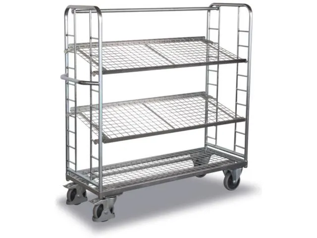 Bijzetwagen Verzinkt 400kg H 1571mm Laadvlak 1570x637mm 3 Etages