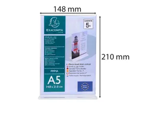 Folderhouder T A5 ve rticaal transparant - 8