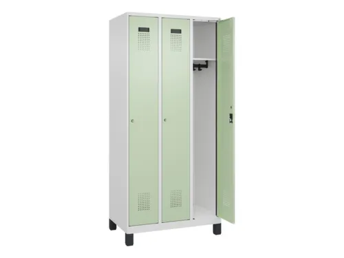 locker,HxBxD 1950x900x500mm,3vak,vak B 300mm,cil.-slot,voeten