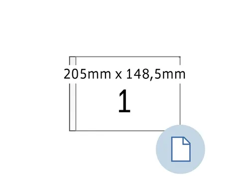 Etiket HERMA 8493 A5 EXPRESS 1000 205x148.5 mm wit 1000stuks