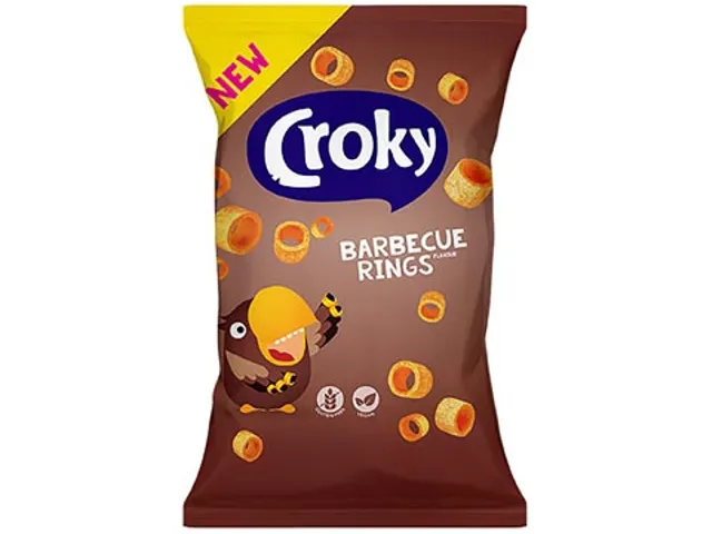 Croky rings barbecue chips, zakje van 75 gram