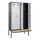 locker met bank,voor scheiding van kleding,HxBxD 2120x1200x815mm,4vak