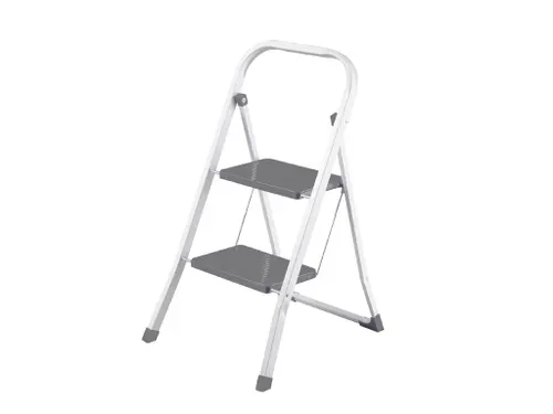Perel Huishoudtrap met hoge beugel 2 treden antislip inklapbaar