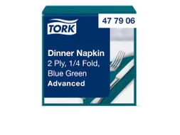 Tork 477906 Dinnerservet Advanced Blauwgroen 39x39cm