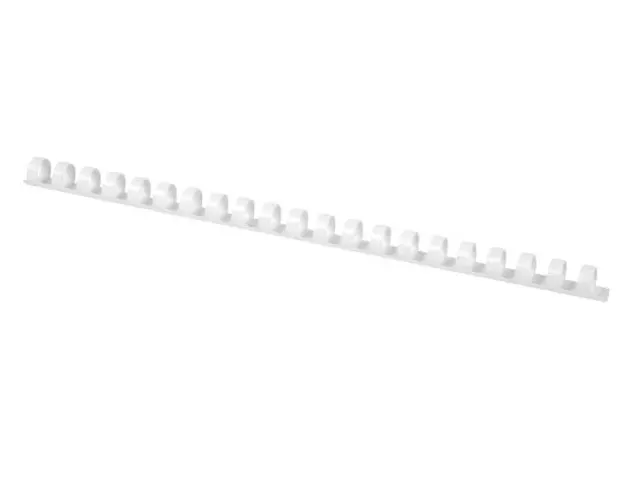 Plastic Bindrug 21 Rings Wit 12mm Doos 100 stuks