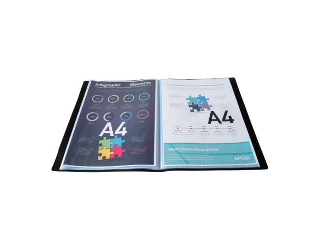 Protège-documents en polypropylène souple OPAK 60 vues - A4 - Noir