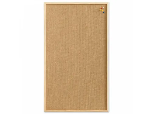 Prikbord Naga juten 60x80cm met houten omlijsting