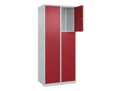lockerkast,HxBxD 1850x800x500mm,2x3vakken,vak B 400mm,cil.-slot