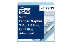 Tork 477913 Soft Dinnerservet Advanced Lichtblauw 39x39cm