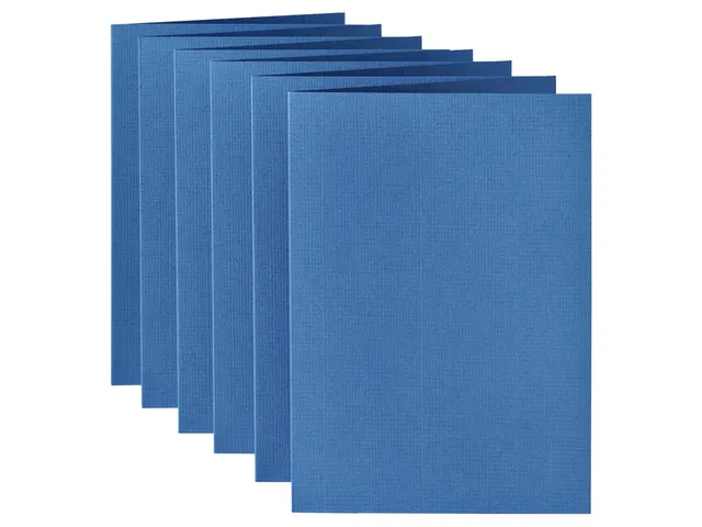 Correspondentiekaart Papicolor dubbel 105x148mm donkerblauw pak 6 st