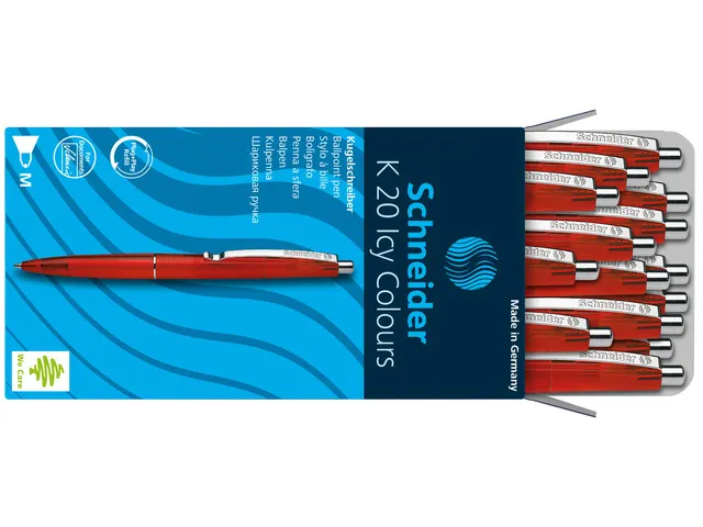 Stylo à bille Schneider Icy Colours rouge