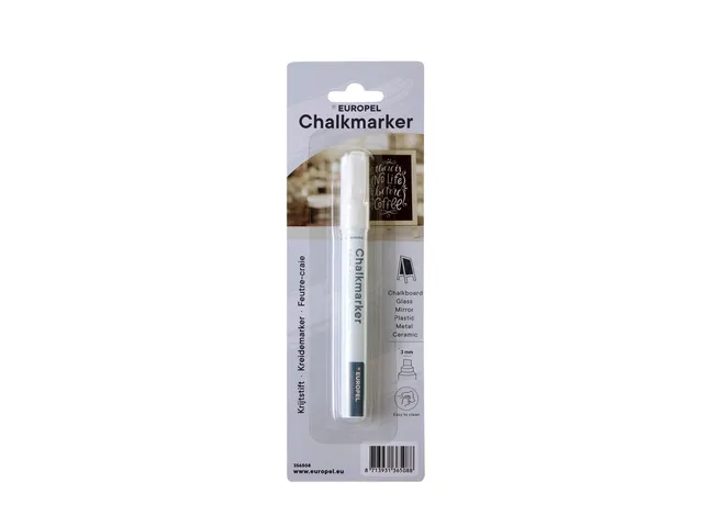 Krijtstift Europel 1-3 mm wit blister 1 stuk
