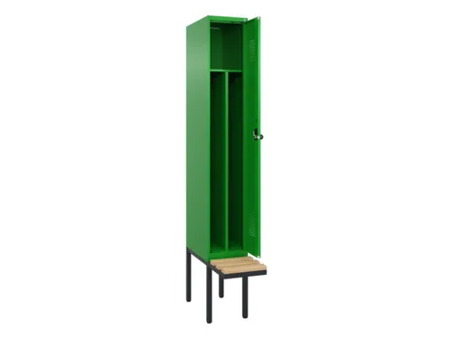 locker met bank,voor scheiding van kleding,HxBxD 2120x300x815mm,1vak