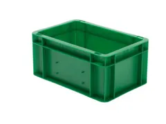 Euronorm-stapelbak 5.5l 145x300x200mm Wanden/bodem Gesloten Groen