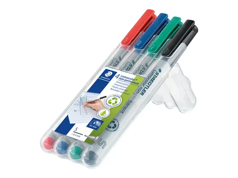 Viltstift Staedtler OHP Lumocolor 311 non permanent 0.4mm Assorti 4st