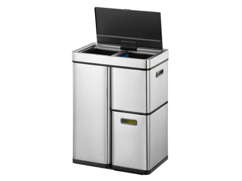 Afvalbak EKO Mirage Plus sensor 30 liter en 2x15 liter RVS