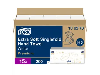 Tork 100278 Handdoek Premium H3 ZigZag Extra Soft 2-laags 15x200vel - 1