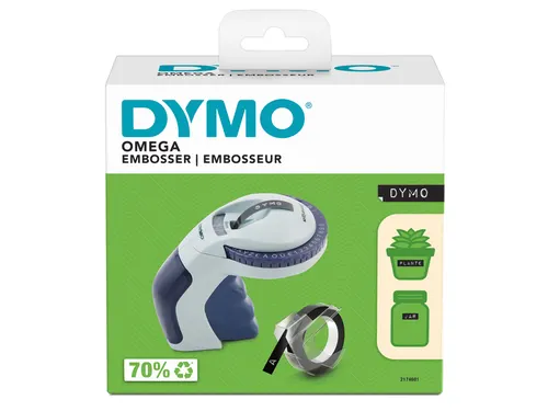 Lettertang Dymo Omega embossing blauw