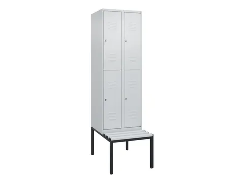 armoire vestiaire avec banc à deux niveaux HxlxP 2120x600x815mm