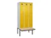 locker met bank,voor scheiding van kleding,HxBxD 2120x900x815mm,3vak