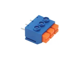 Schroefloze Kabelschoen, 3 Polen, Blauw, 5mm Doorsnede