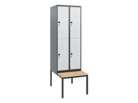Dubbeldekse dekenkist,HxBxD 1950x600x815mm,2x2vak.,vak B 300mm
