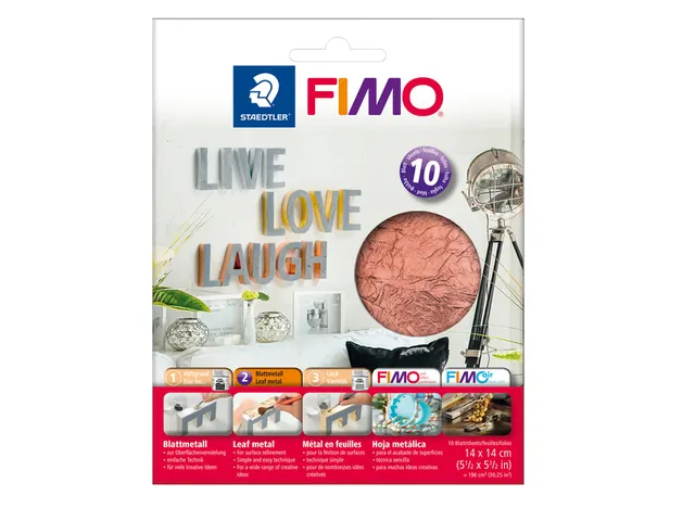 Bladmetaal Fimo 14x14cm 10vel koper