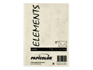 Envelop Papicolor C6 114x162mm Marble Ivoor Gegomd - 3